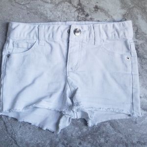 Girls white jean shorts